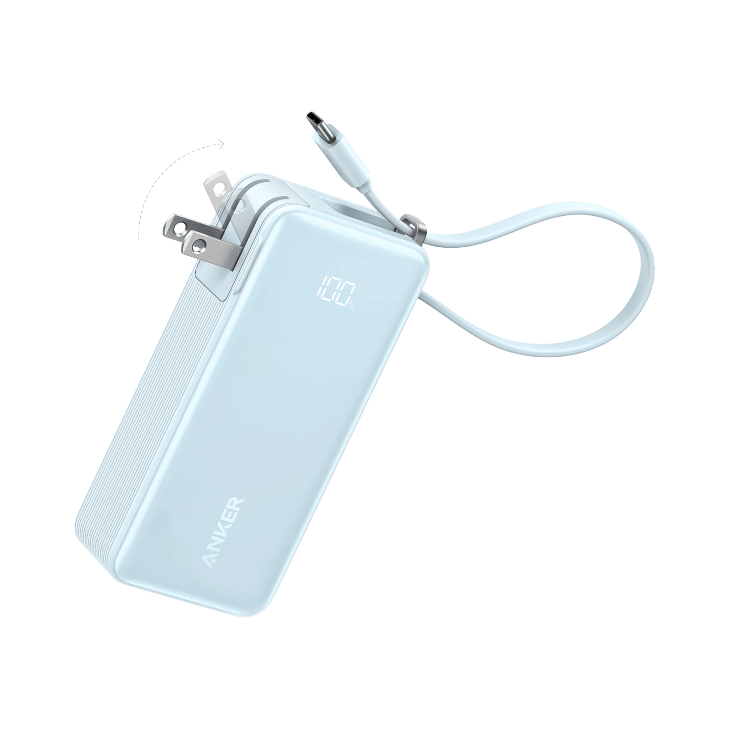 Anker Power Bank (10K, Fusion, Built - In Cable) - GISTMI