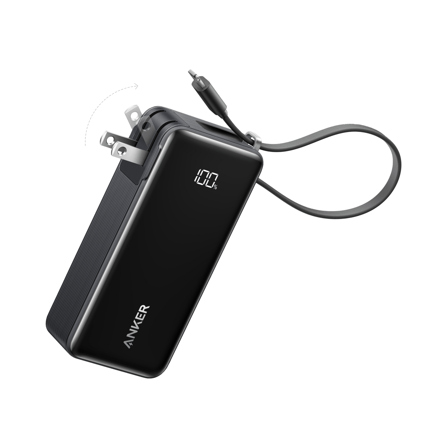 Anker Power Bank (10K, Fusion, Built - In Cable) - GISTMI