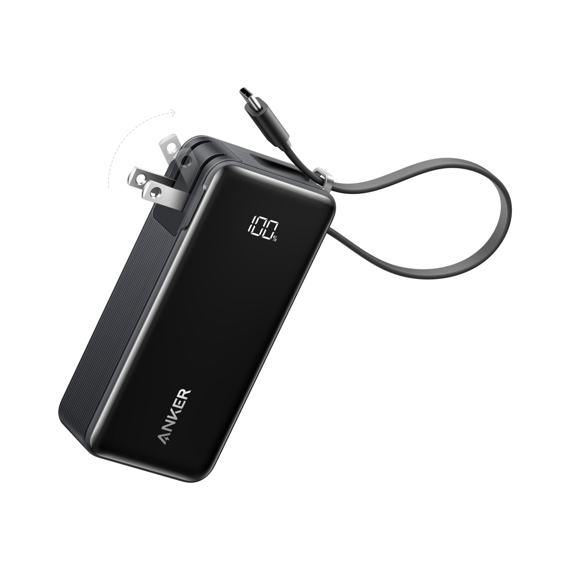 Anker Power Bank (10K, Fusion, Built - In Cable) - GISTMI