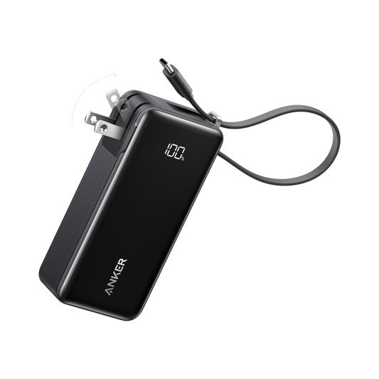 Anker Power Bank (10K, Fusion, Built - In Cable) - GISTMI