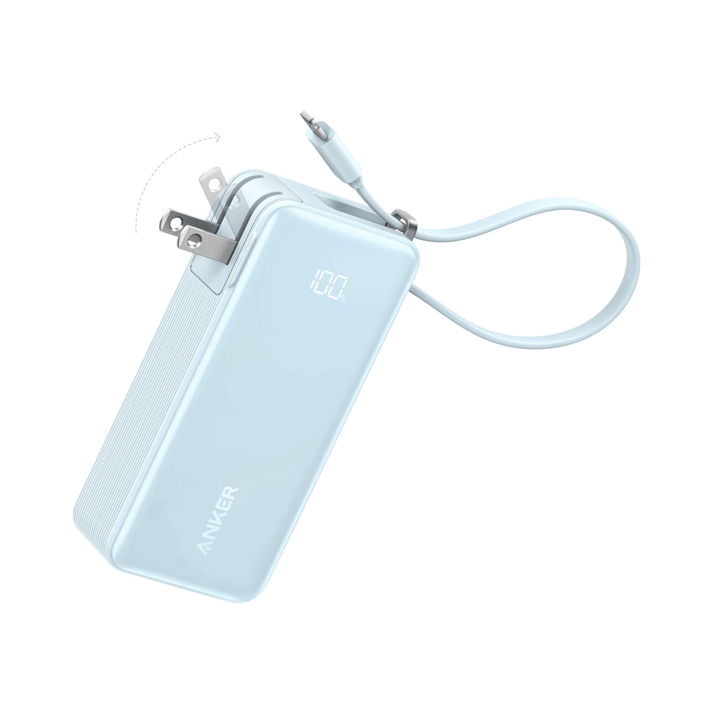 Anker Power Bank (10K, Fusion, Built - In Cable) - GISTMI