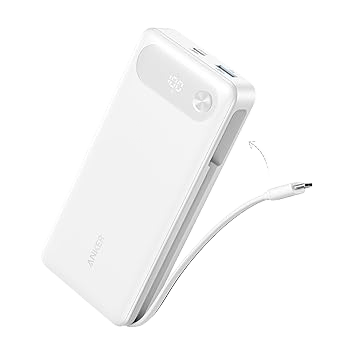 Anker Power Bank (20K, 87W, Built - In USB - C Cable) - GISTMI