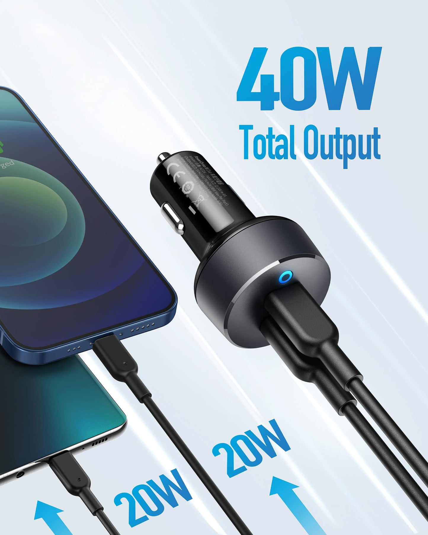 Anker PowerDrive III Duo USB - C Car Charger - GISTMI