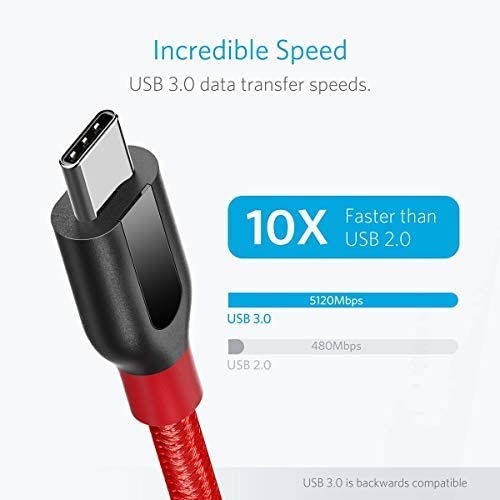 Anker Powerline+ USB C to USB 3.0 Cable (3 ft, 6 ft) - GISTMI