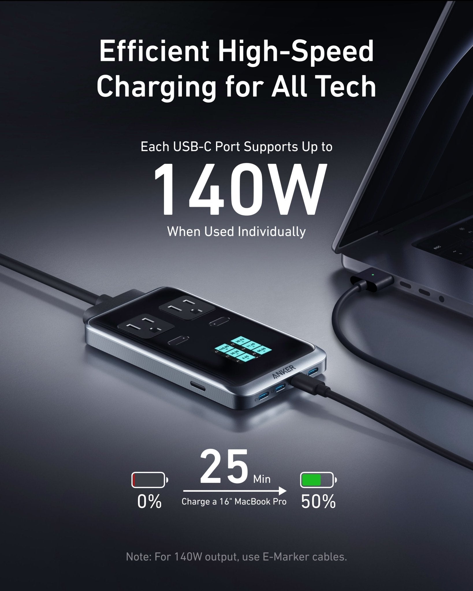 Anker Prime Charging Station (8 - in - 1, 240W) - GISTMI