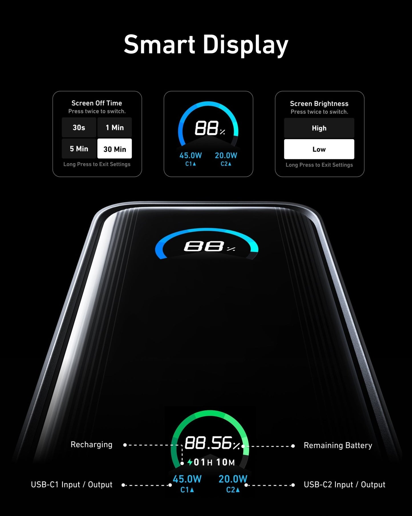 Anker Prime Power Bank (9.6K, 65W, Fusion) - GISTMI