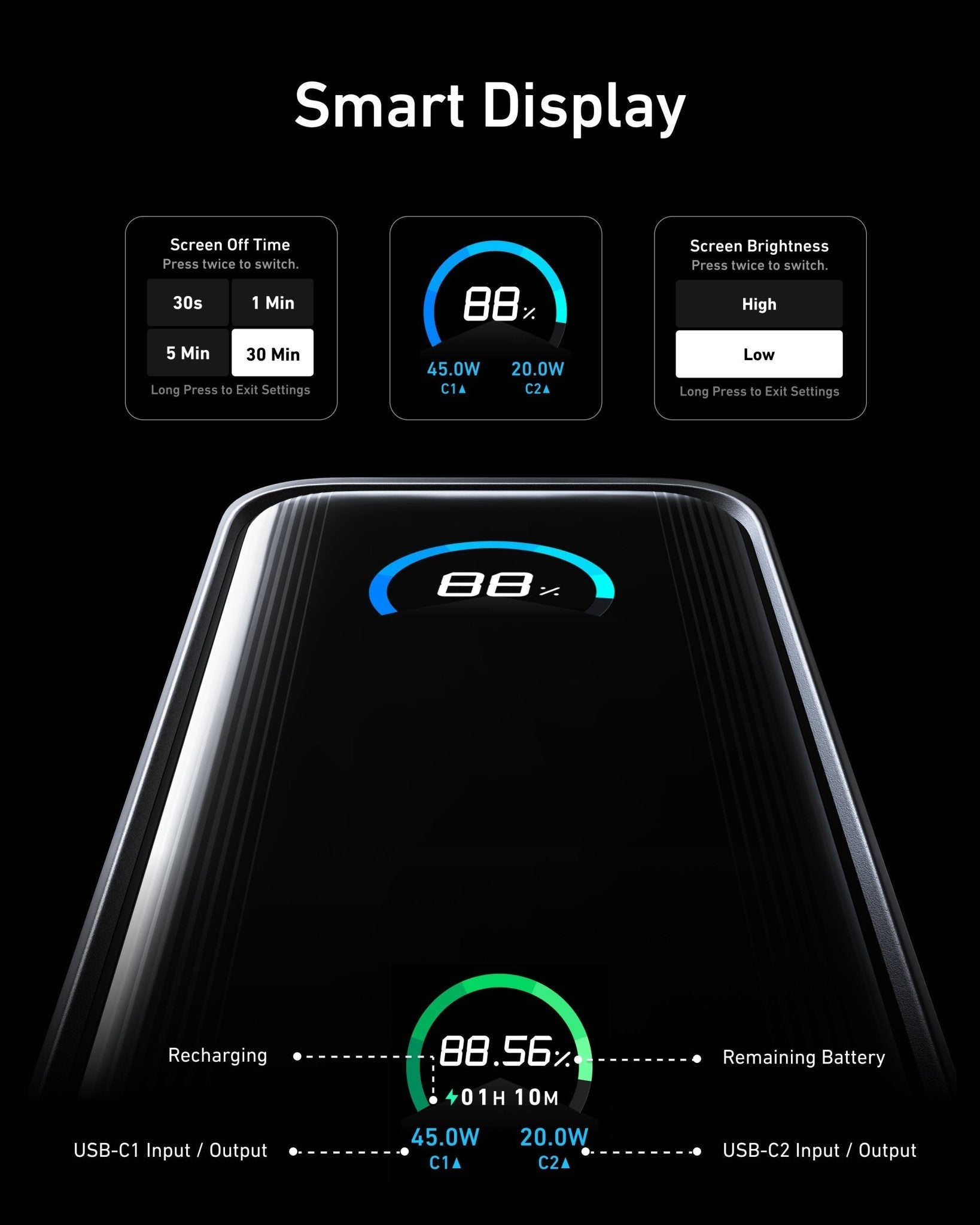 Anker Prime Power Bank (9.6K, 65W, Fusion) - GISTMI