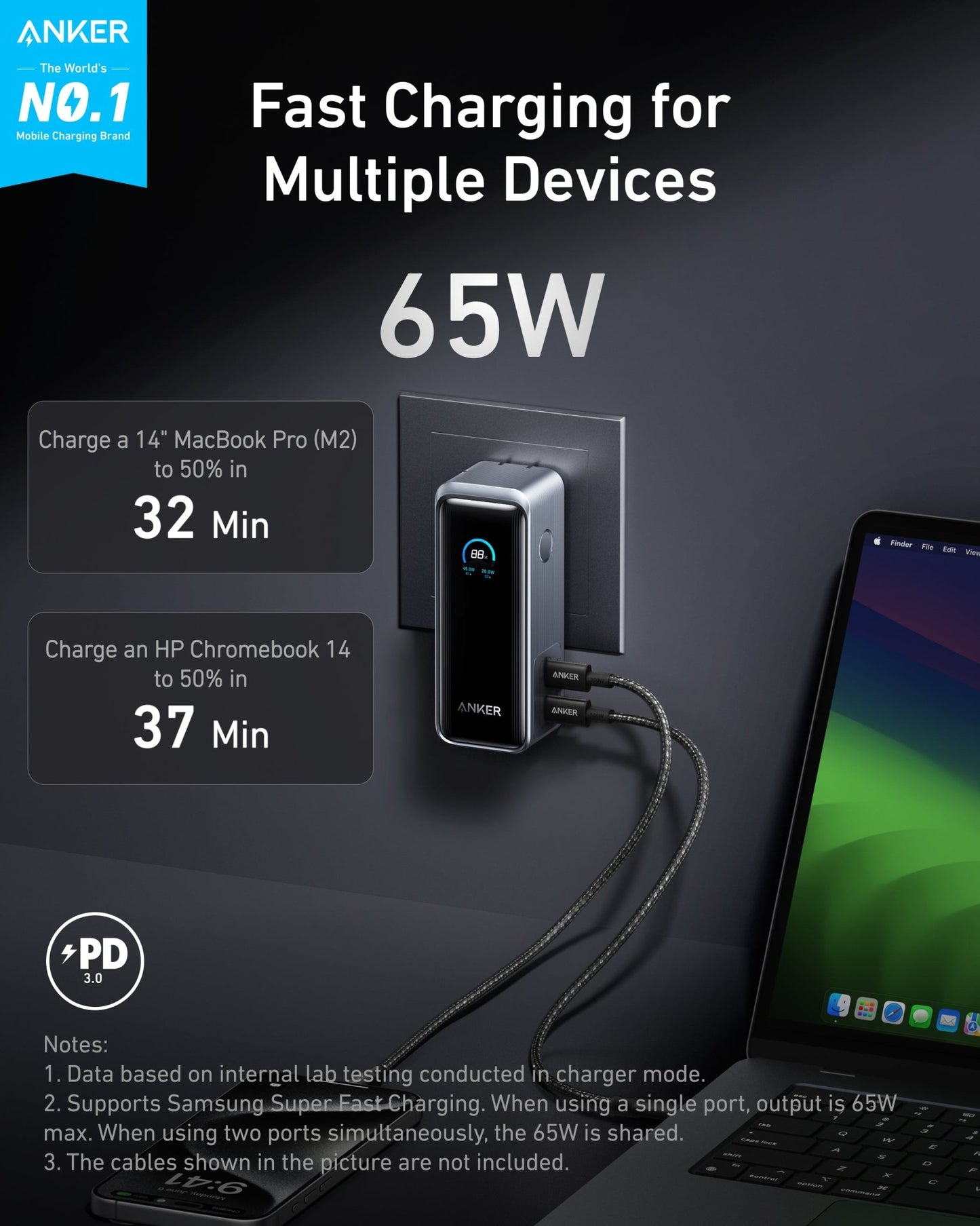 Anker Prime Power Bank (9.6K, 65W, Fusion) - GISTMI
