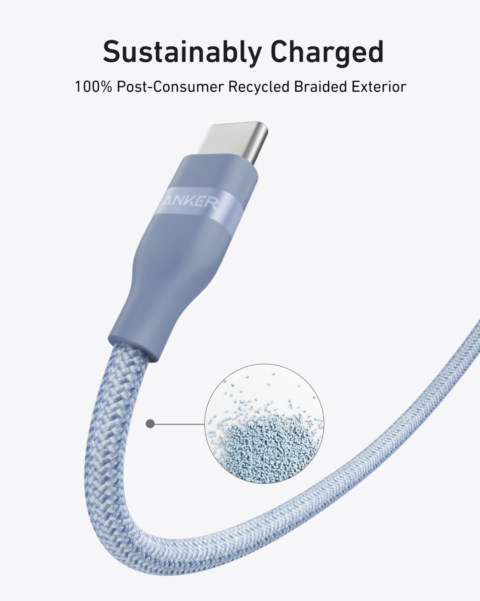 Anker USB - C to USB - C Cable (3 ft / 6 ft, 240W, Upcycled - Braided) - GISTMI