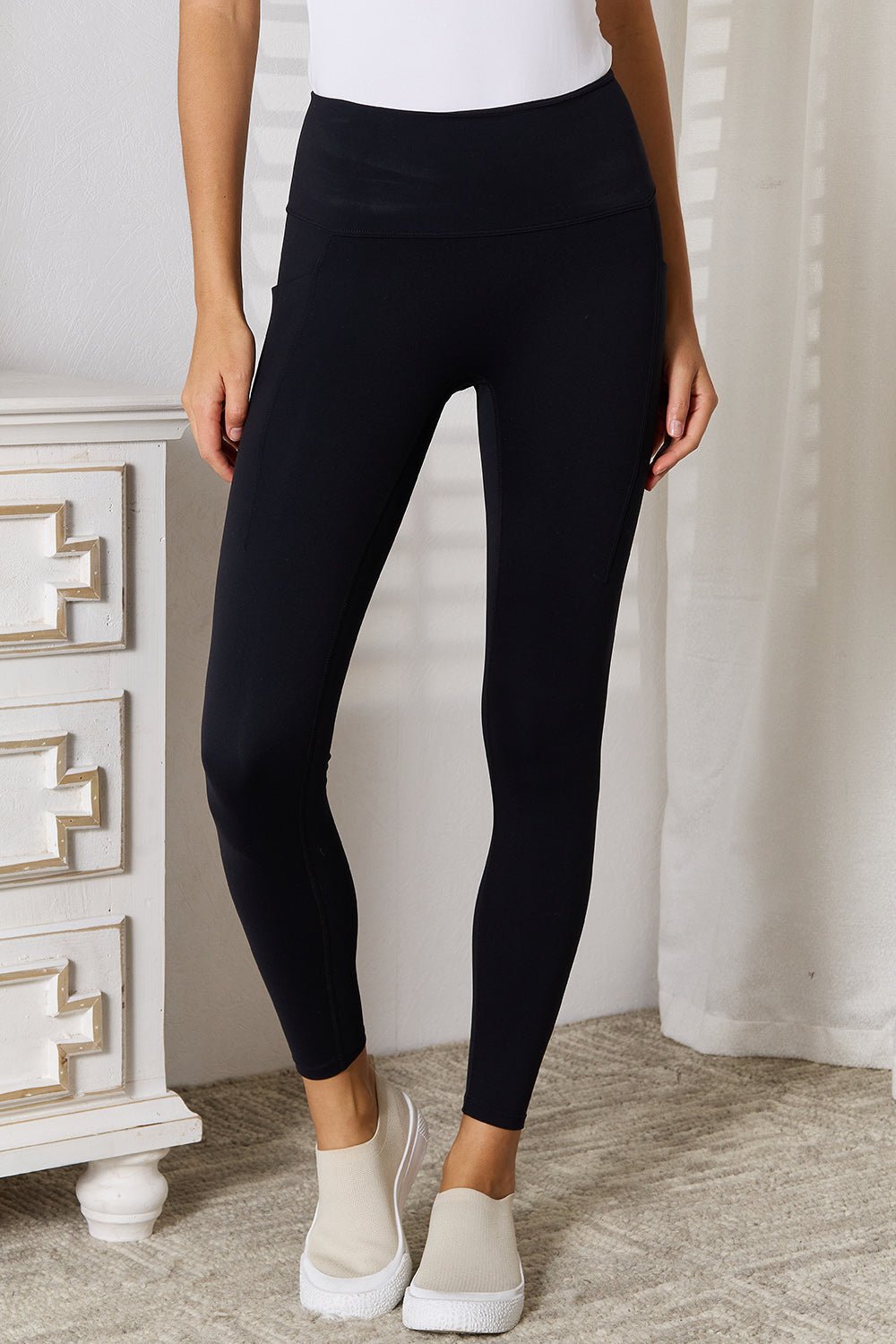 Basic Bae Wide Waistband Sports Leggings - GISTMI