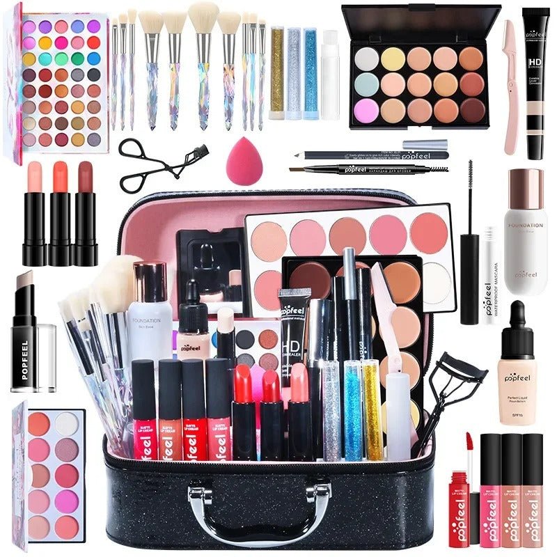 Beginner Cosmetics Makeup Set – Complete Starter Makeup Gift Box for Novices & Students - GISTMI