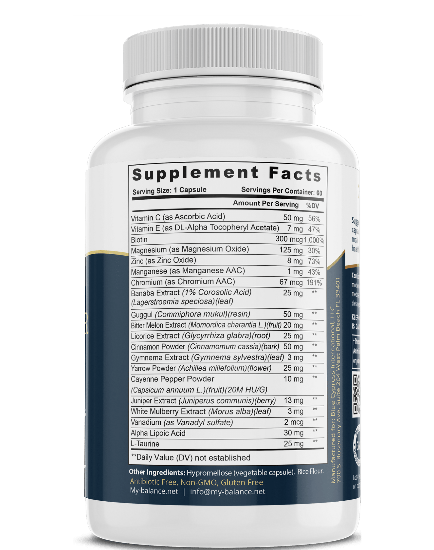 Blood Sugar Control Supplement – Balanced Glucose Support Formula - GISTMI