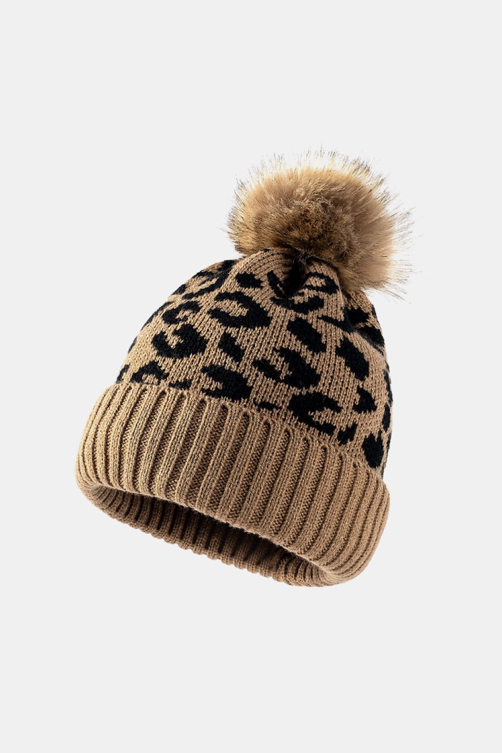 Bold & Cozy — Leopard Pom - Pom Cuffed Beanie - GISTMI