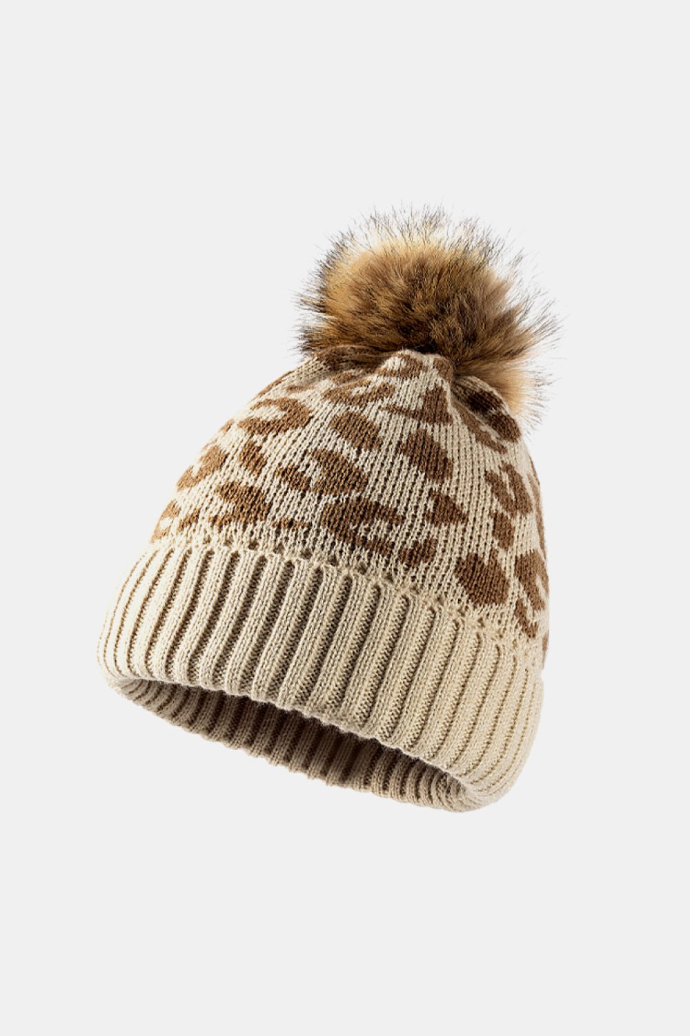 Bold & Cozy — Leopard Pom - Pom Cuffed Beanie - GISTMI