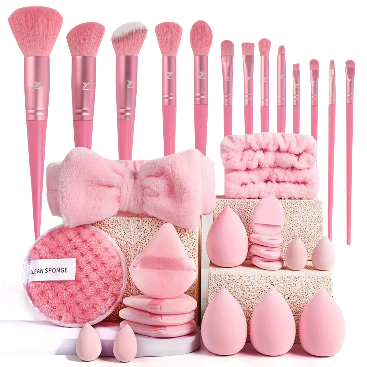 40-Piece Beauty Tools Major Combination Set – Complete Face Wash & Makeup Tool Kit