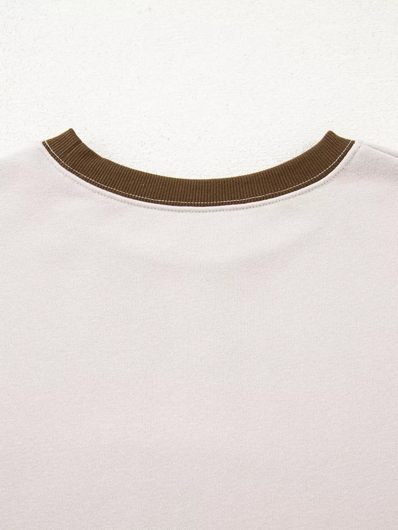 Contrast Striped Long Sleeve Sweatshirt - GISTMI