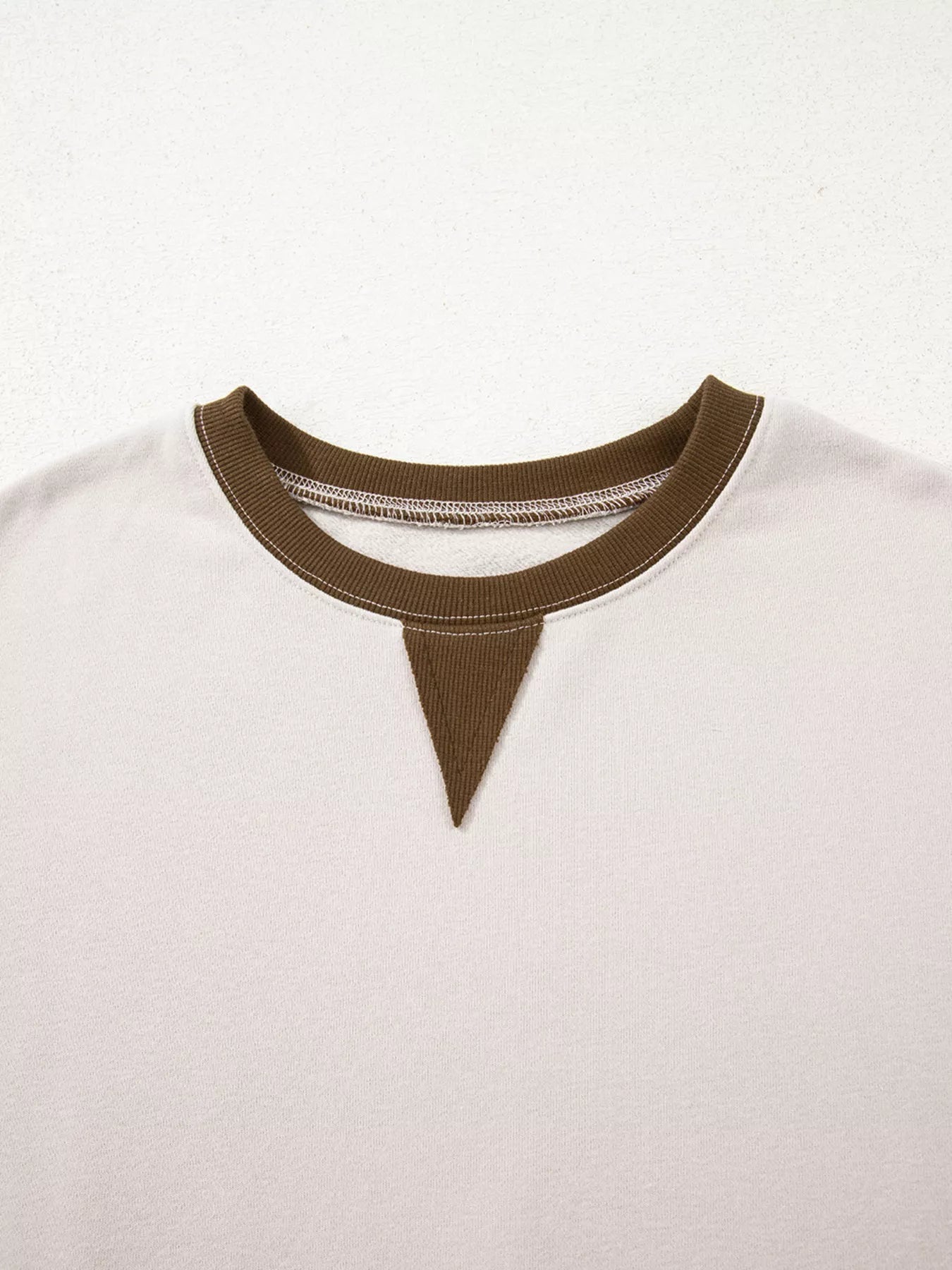 Contrast Striped Long Sleeve Sweatshirt - GISTMI