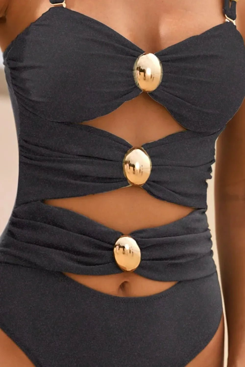 Cutout Ruched Sweetheart Neck One - Piece Swimwear - GISTMI