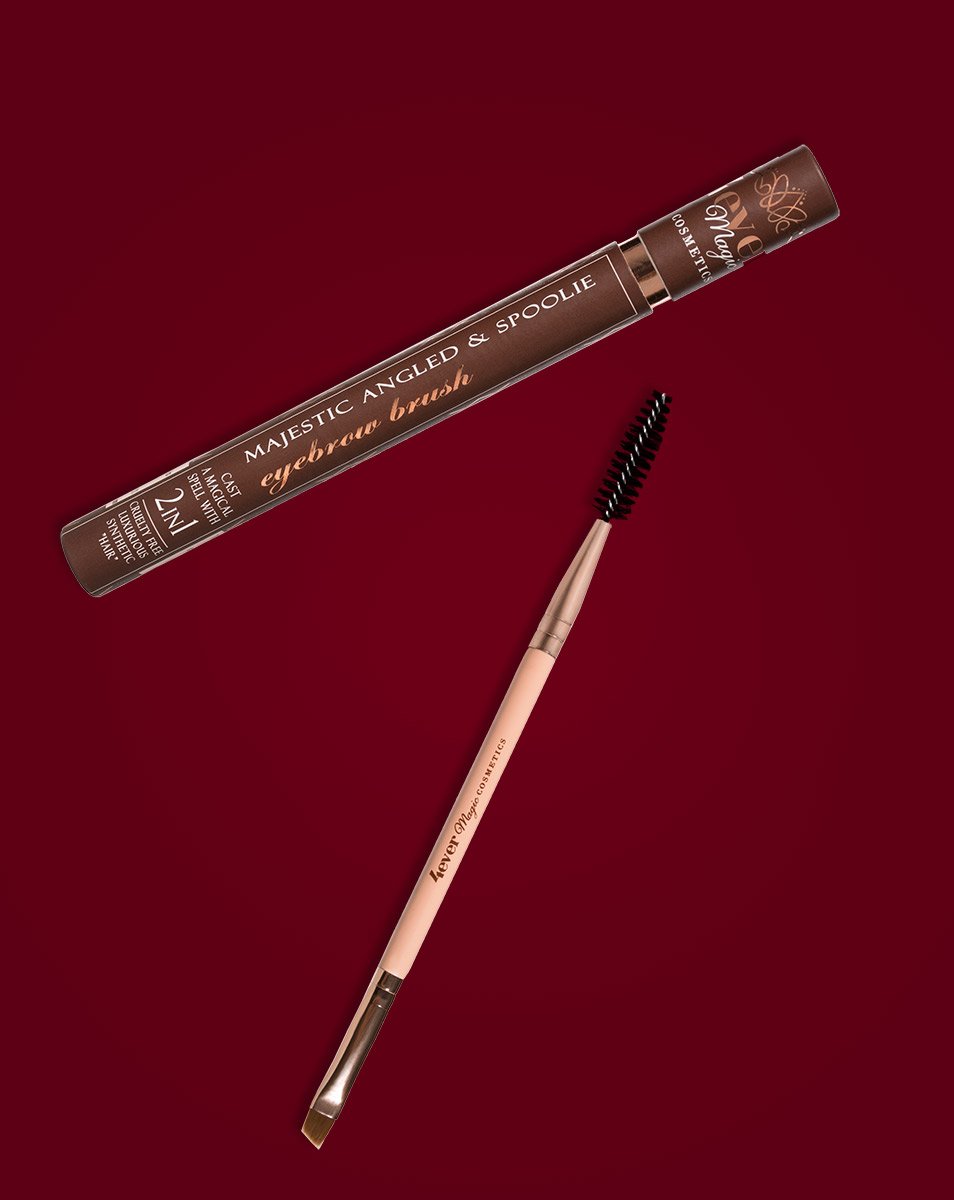 Majestic Angled & Spoolie Eyebrow Brush | Dual-Ended Brow Tool