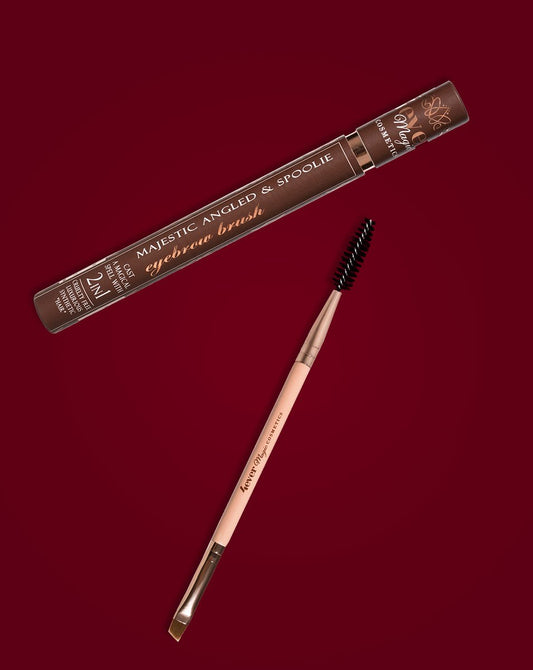 Majestic Angled & Spoolie Eyebrow Brush | Dual-Ended Brow Tool
