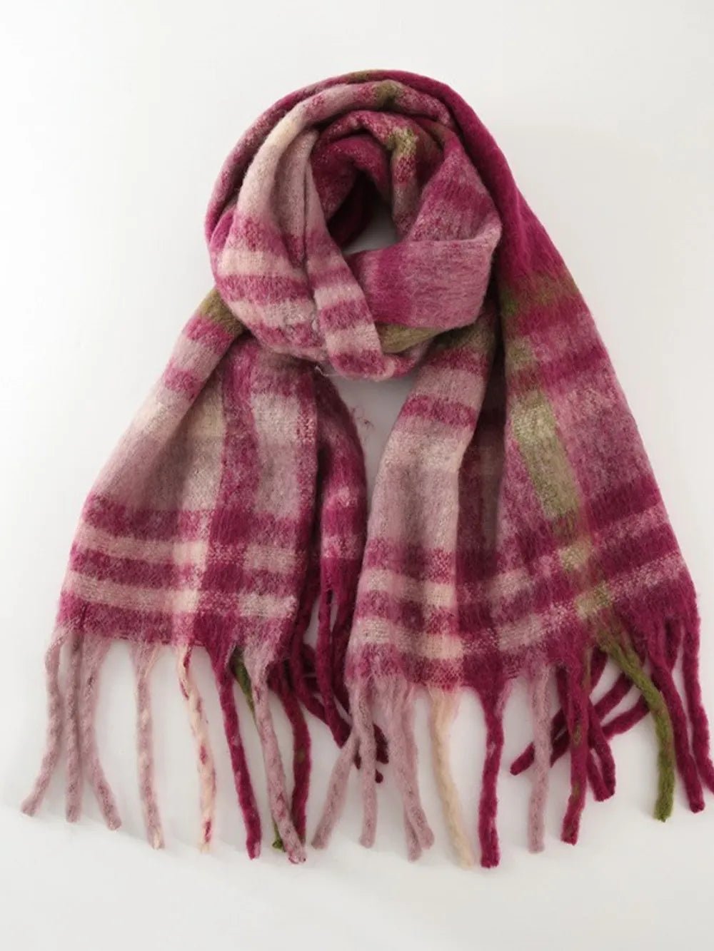 Fringe Plaid Polyester Scarf – Classic Style Meets Everyday Comfort - GISTMI