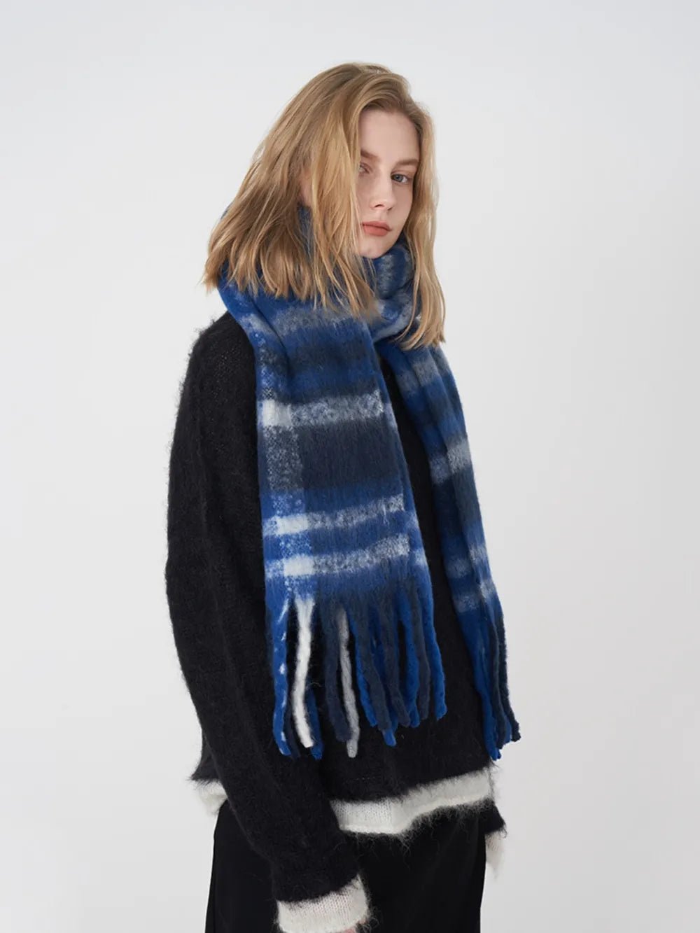 Fringe Plaid Polyester Scarf – Classic Style Meets Everyday Comfort - GISTMI