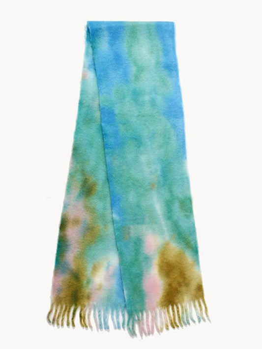 Fringe Tie - Dye Polyester Scarf – Colorful Style With Everyday Comfort - GISTMI