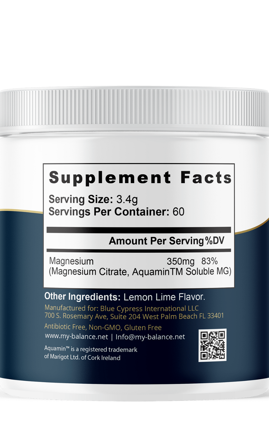Magnesium Powder (Citrate + AquaMin) – Joint, Bone & Digestion Support Supplement - GISTMI