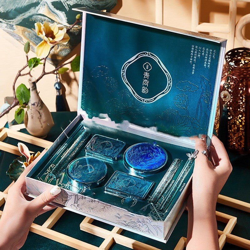 Makeup Set Eight - Piece Air Cushion Lipstick Set – Complete Beauty Kit with BB Cream & Eye Makeup - GISTMI