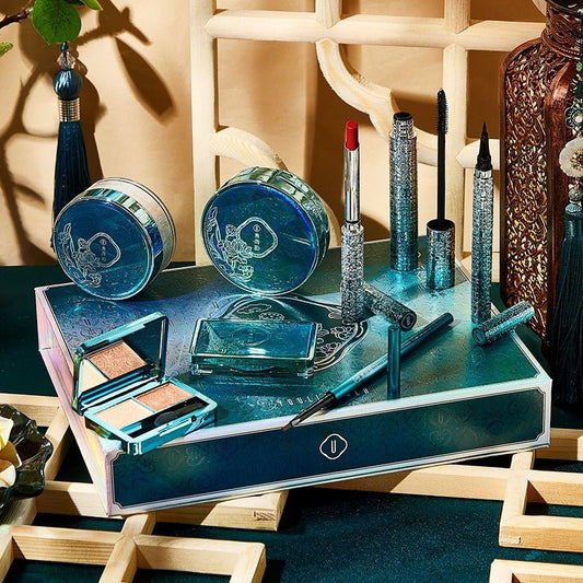 Makeup Set Eight - Piece Air Cushion Lipstick Set – Complete Beauty Kit with BB Cream & Eye Makeup - GISTMI