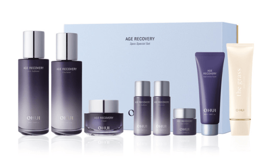 OHUI Age Recovery 3pcs Set – Anti - Aging Skin Softener, Emulsion & Cream - GISTMI