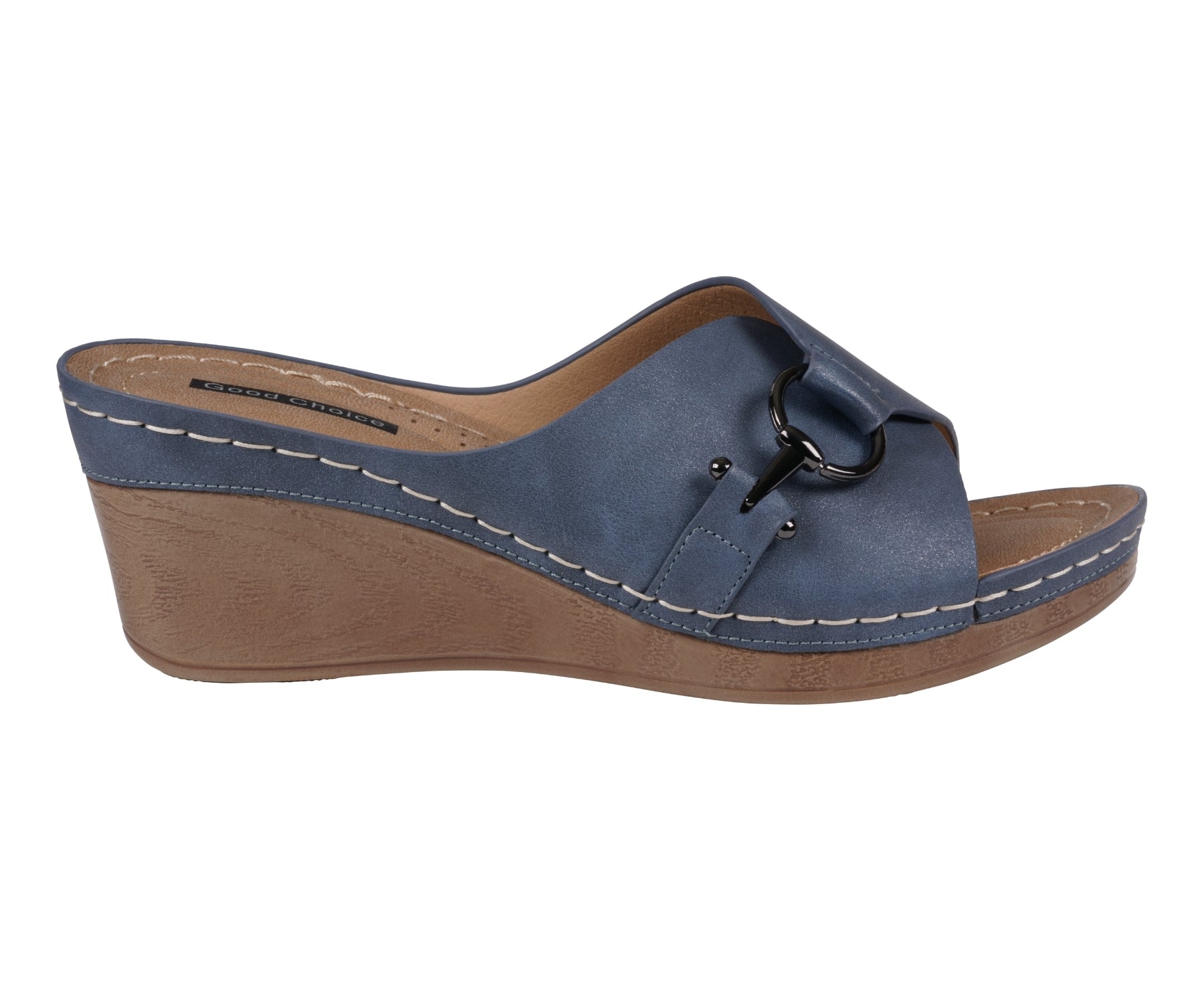 Women’s Bay Navy Wedge Sandals – Comfortable Classic Summer Wedges - GISTMI