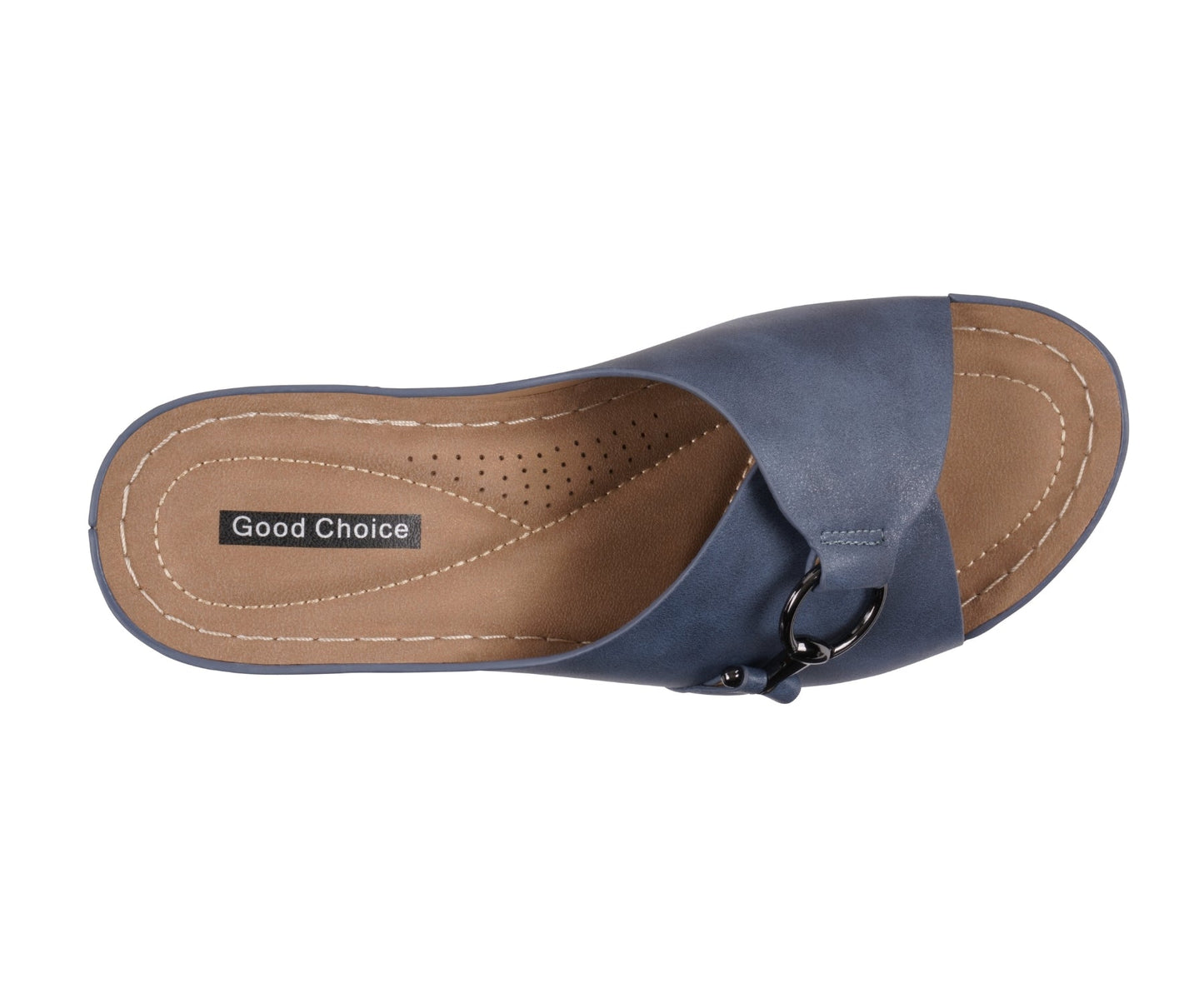 Women’s Bay Navy Wedge Sandals – Comfortable Classic Summer Wedges - GISTMI