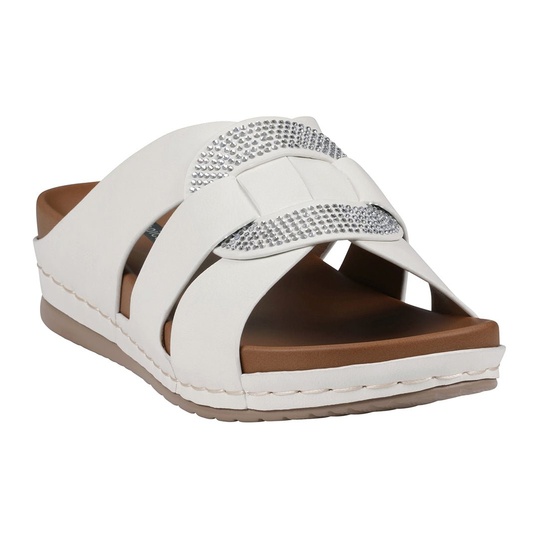 Women’s Betsy Nude Embellished Comfort Sandals - GISTMI