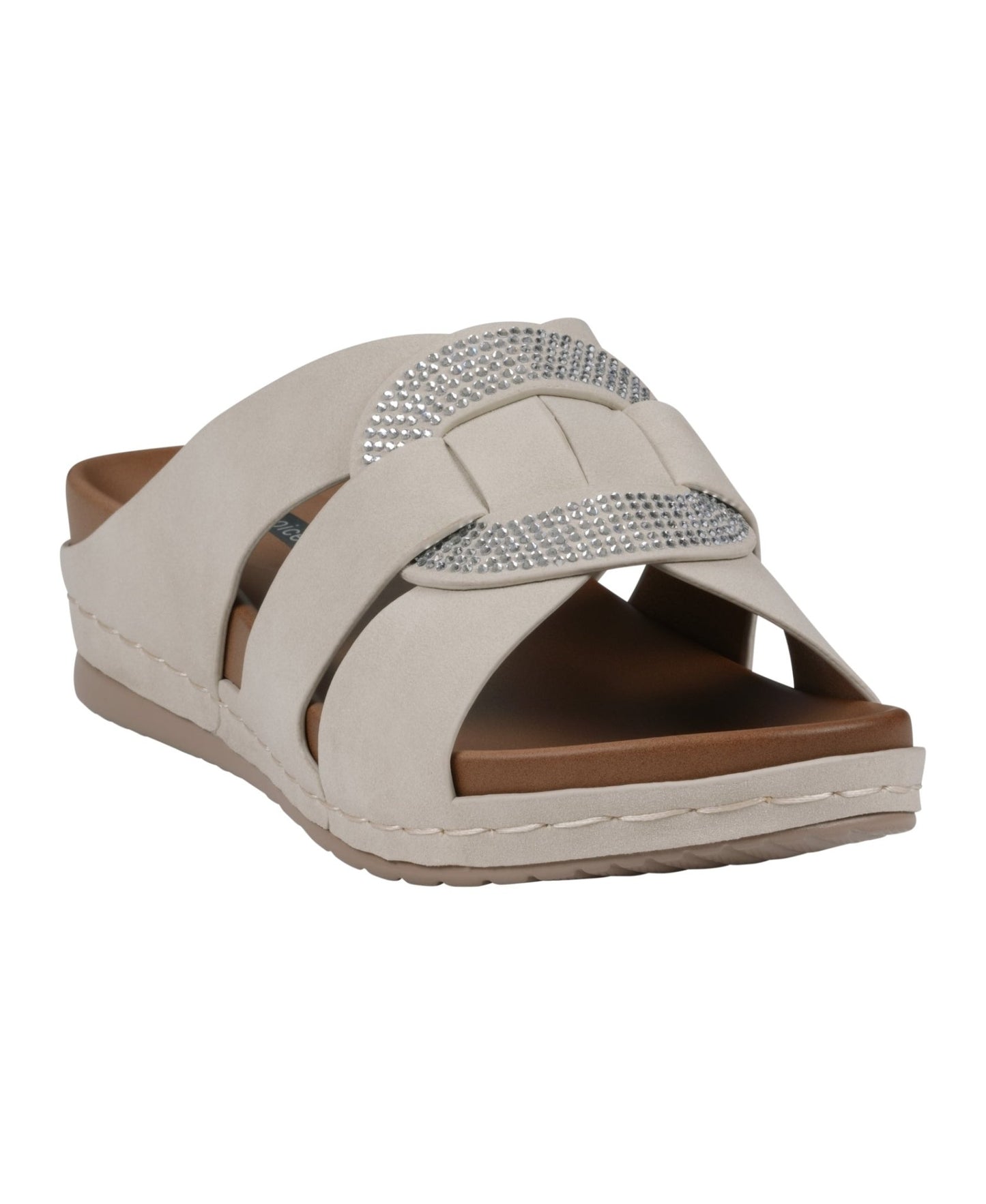 Women’s Betsy Nude Embellished Comfort Sandals - GISTMI