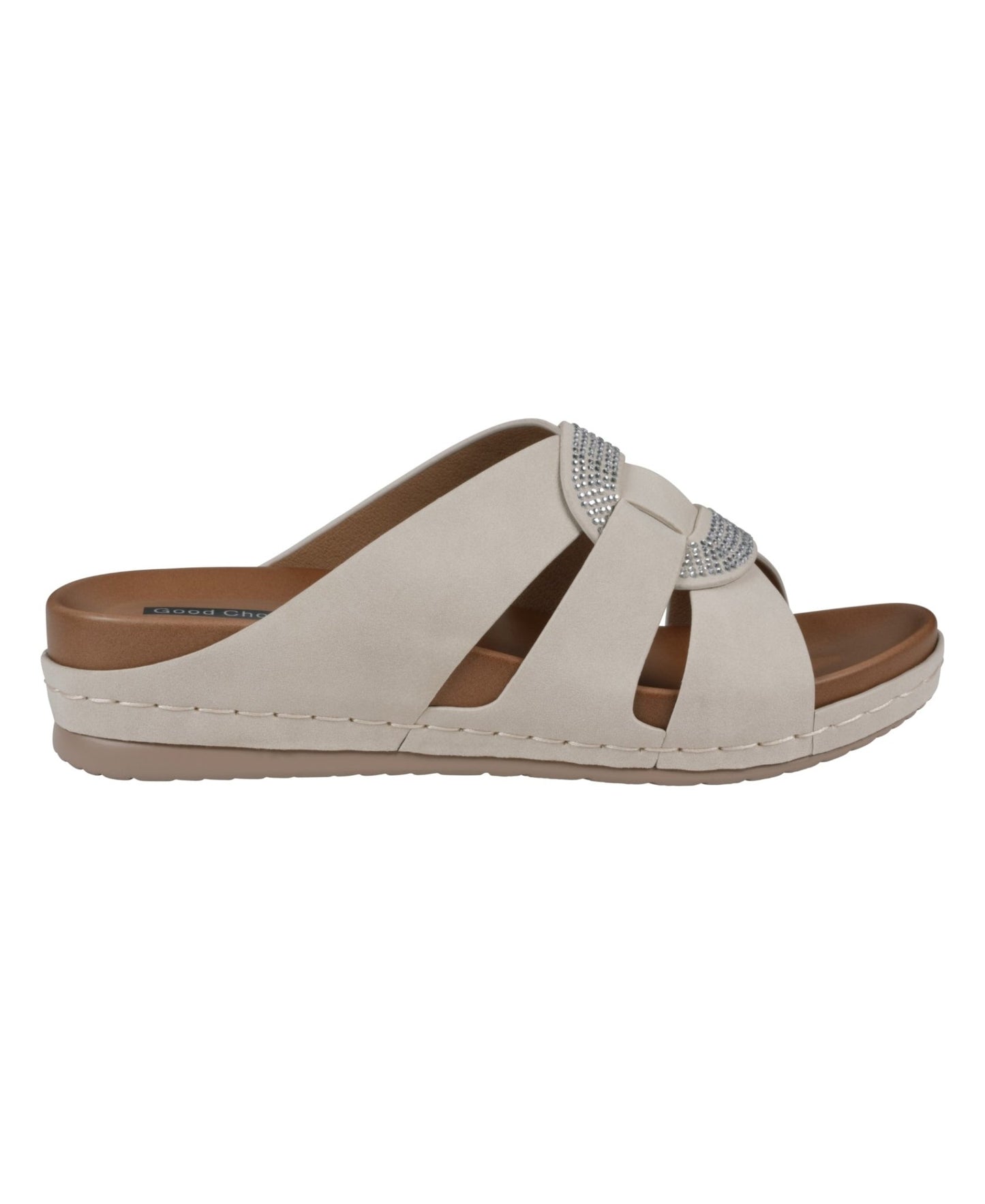 Women’s Betsy Nude Embellished Comfort Sandals - GISTMI