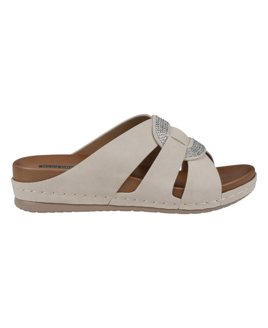 Women’s Betsy Nude Embellished Comfort Sandals - GISTMI