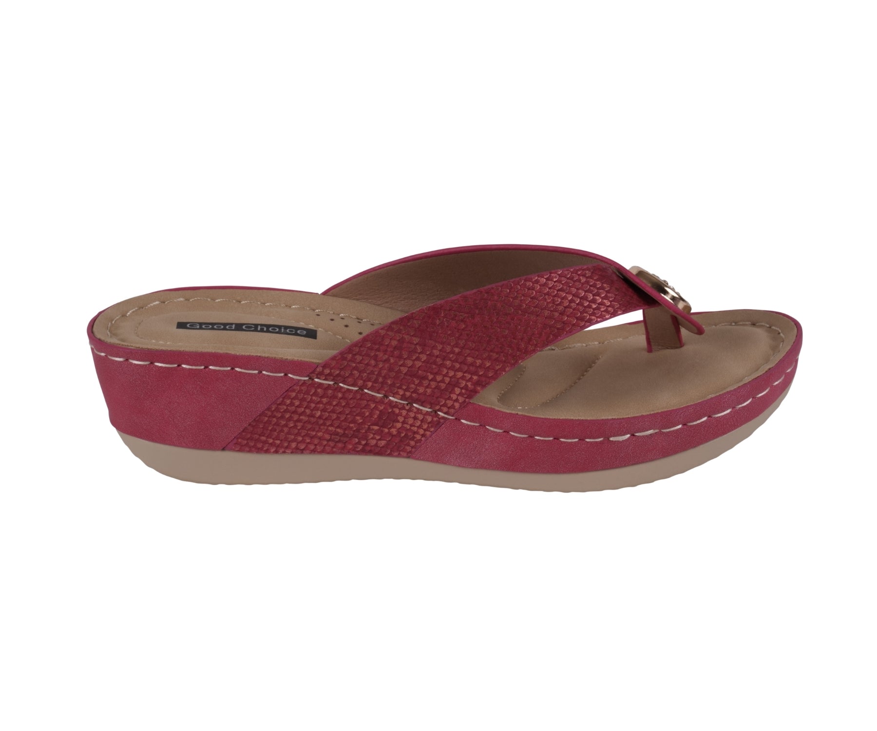 Women’s Dafni Red Wedge Sandals – Stylish Wedge Heels for Everyday Comfort - GISTMI