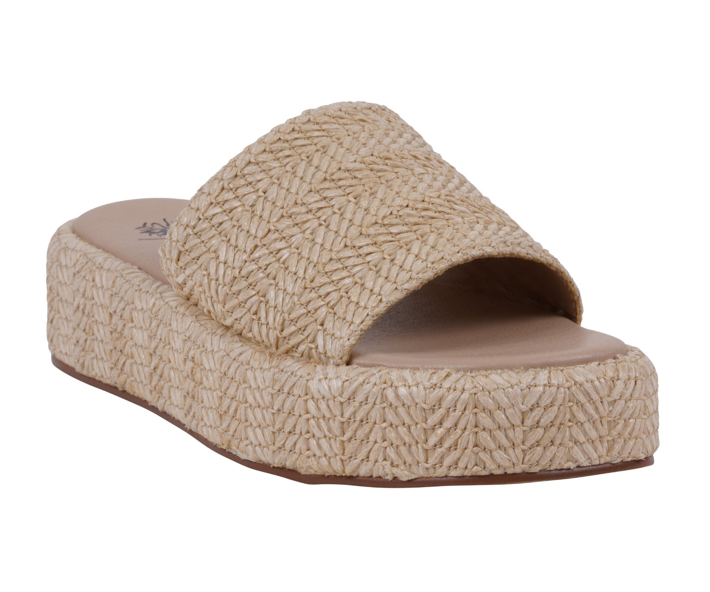 Women’s Evie Natural Platform Slide Sandals – Comfortable Casual Summer Slides - GISTMI