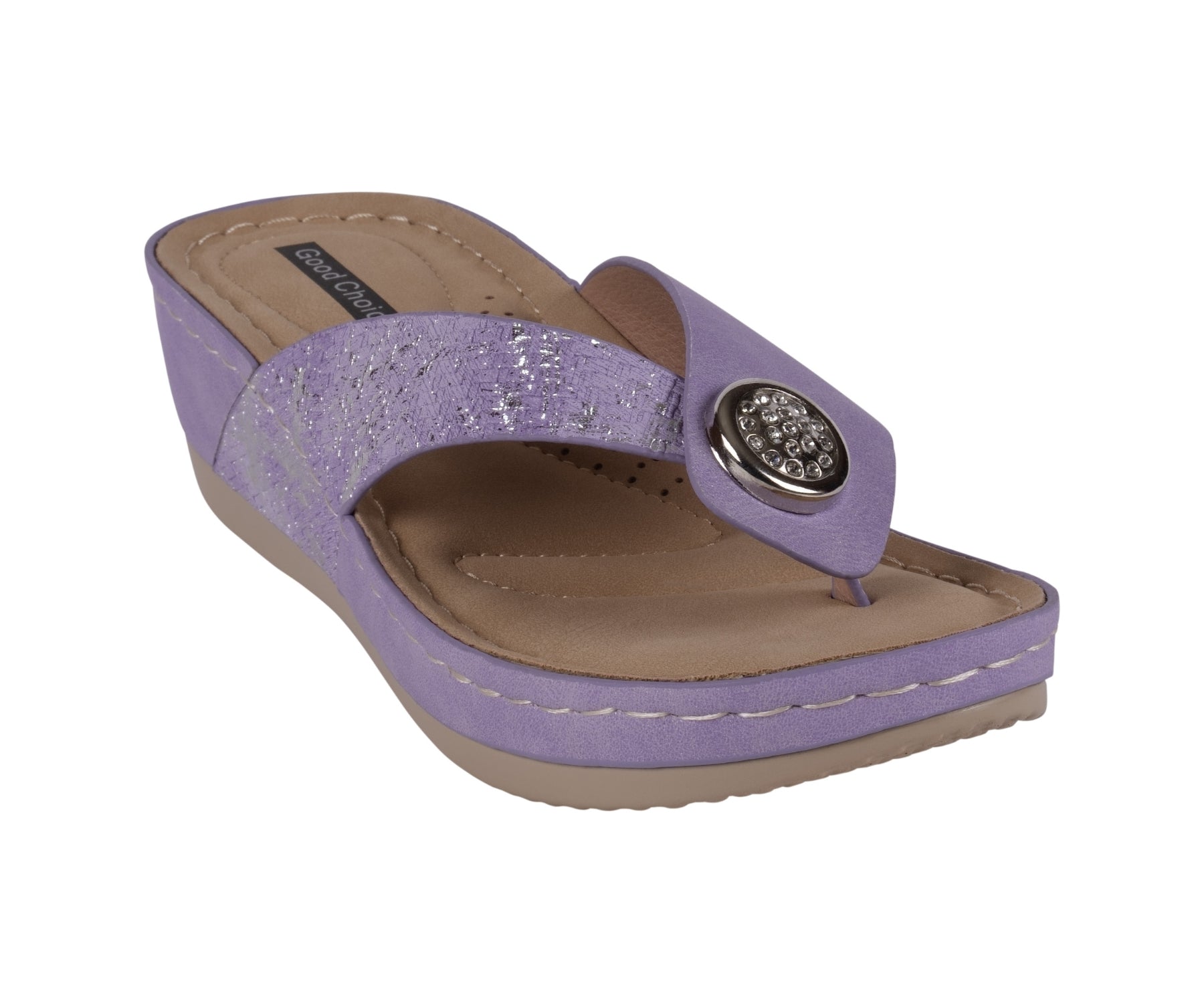 Women’s Lilac Wedge Sandals – Dafni Wedge Heels - GISTMI
