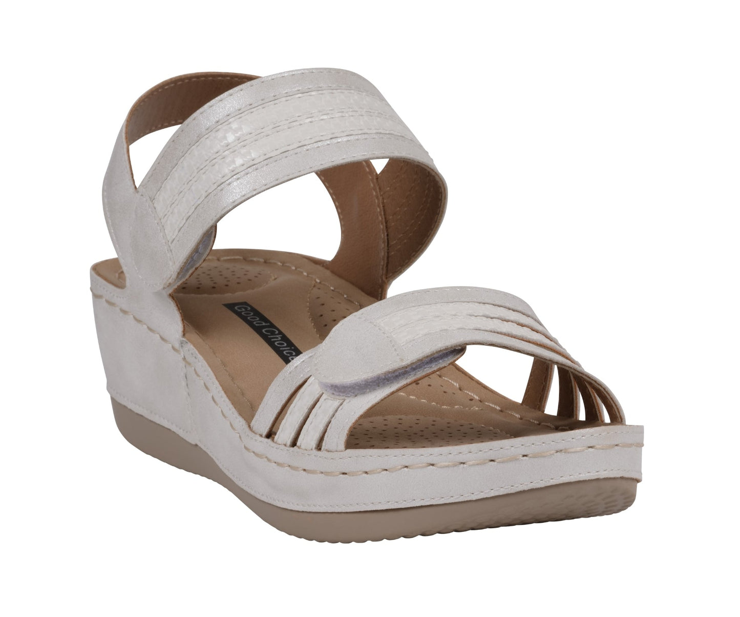 Women’s Samar White Wedge Sandals – Comfortable Elegant Summer Wedges - GISTMI