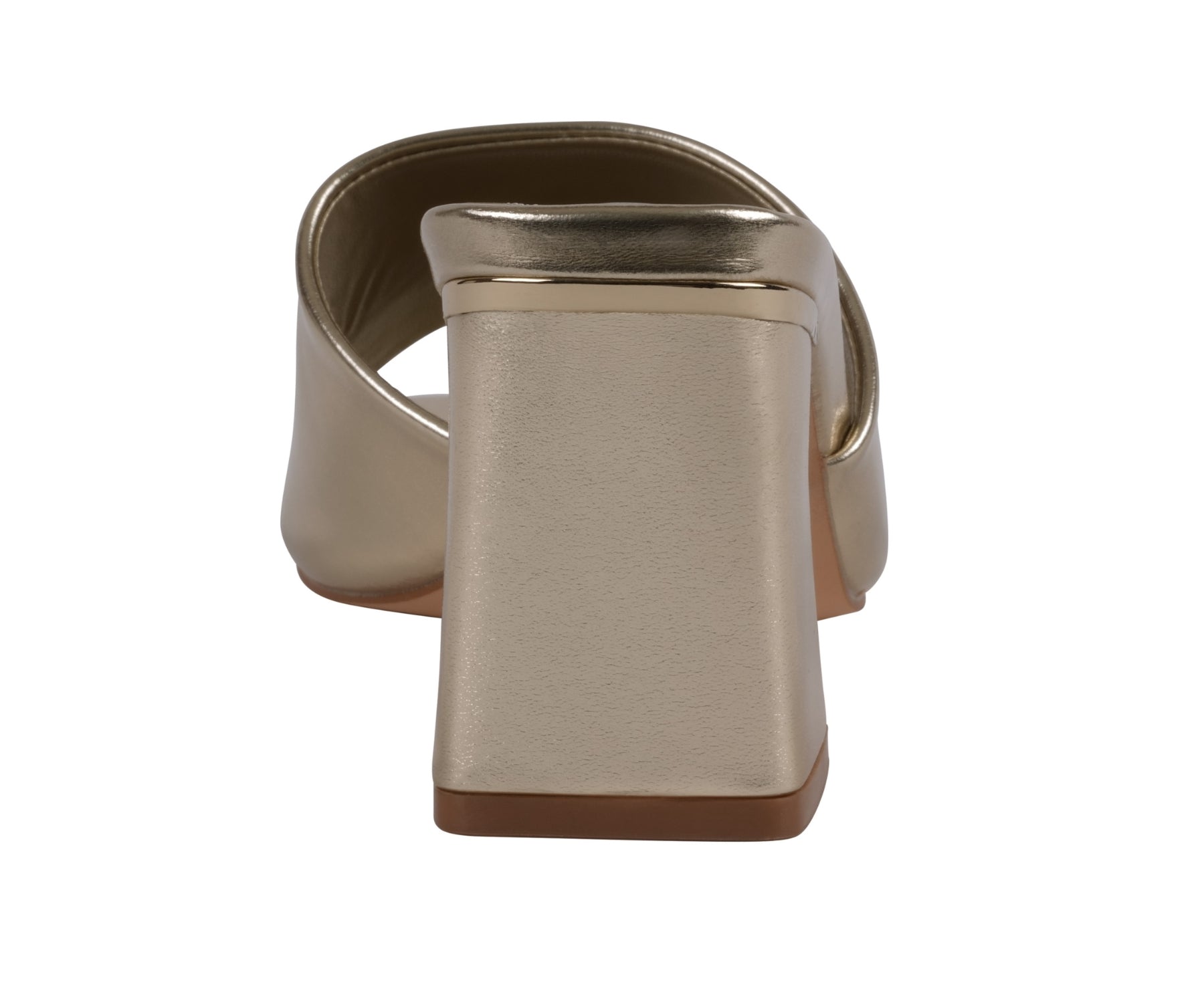 Women’s Soho Gold Square Toe Heeled Sandals - GISTMI