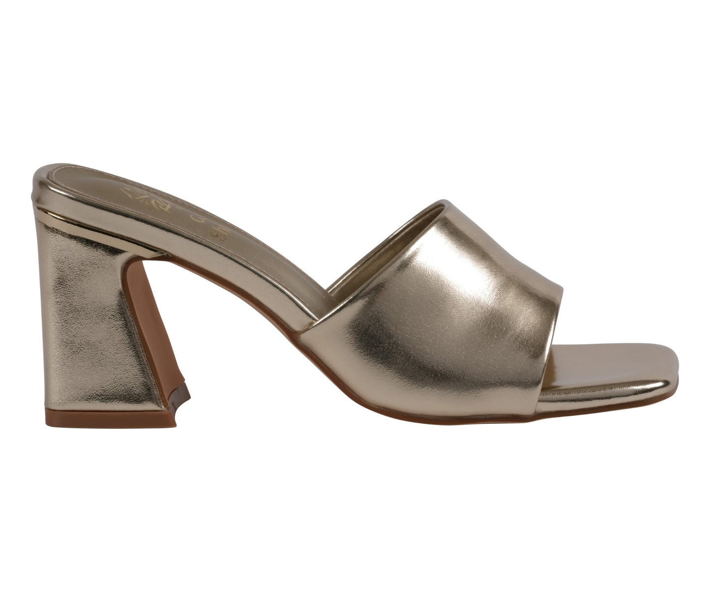 Women’s Soho Gold Square Toe Heeled Sandals - GISTMI