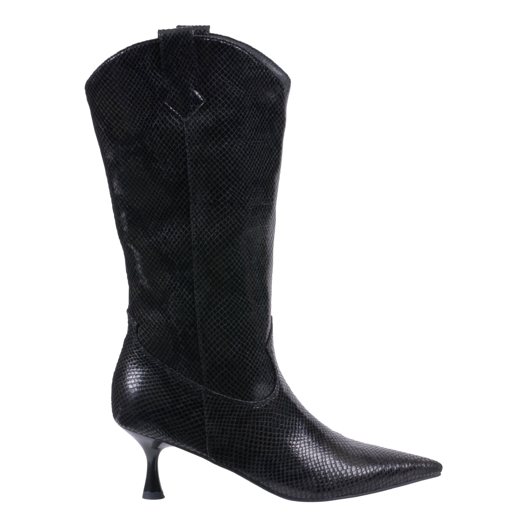 Women’s Thalia Black Bootie – Classic Ankle Boots with Elegant Heel - GISTMI