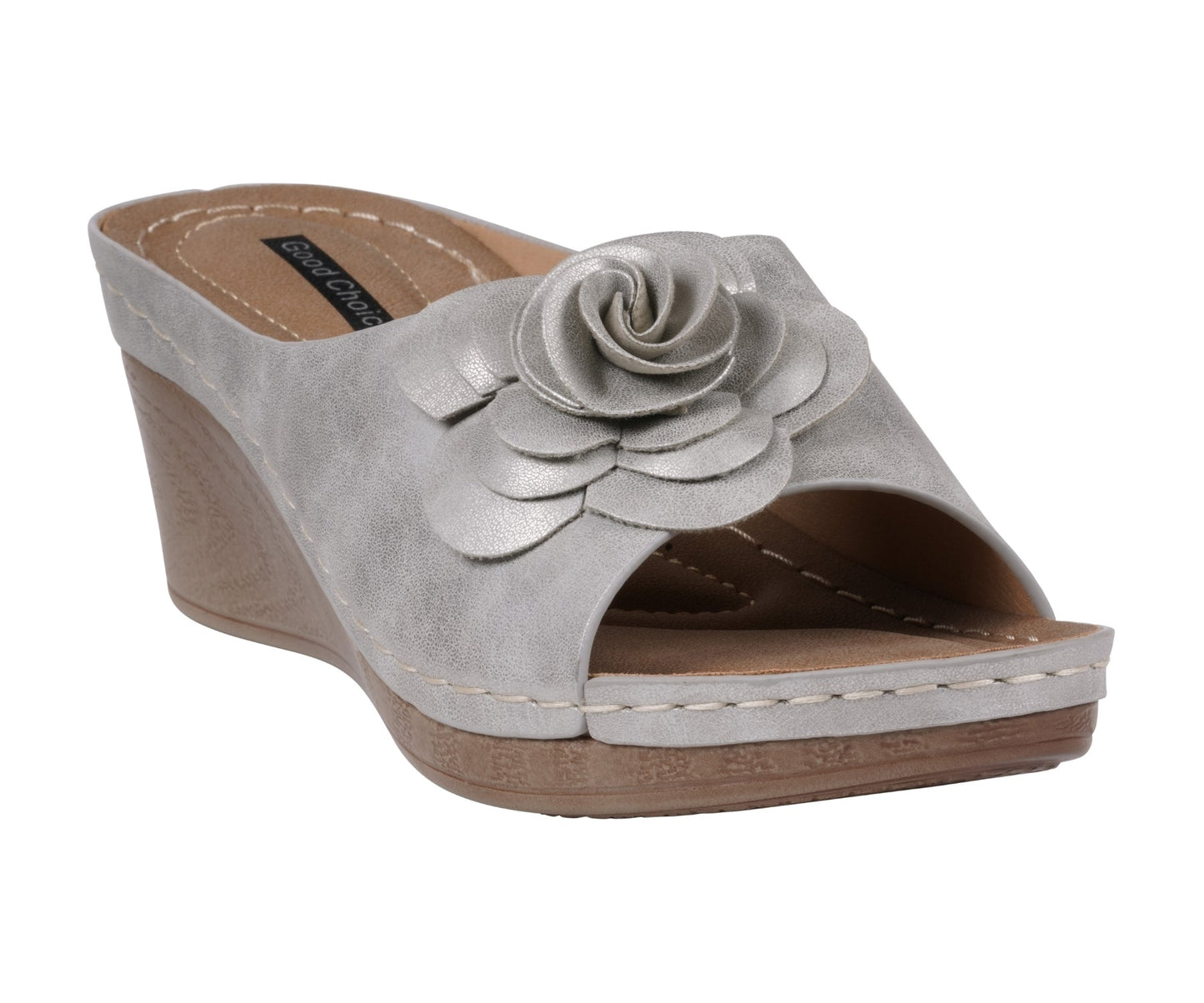 Women’s Tokyo Silver Wedge Sandals – Modern Comfortable Wedge Heels - GISTMI