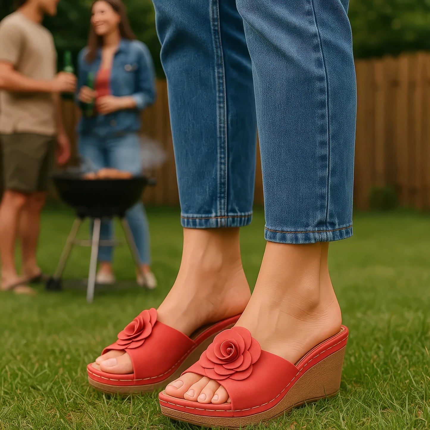 Women’s Tokyo Silver Wedge Sandals – Modern Comfortable Wedge Heels - GISTMI