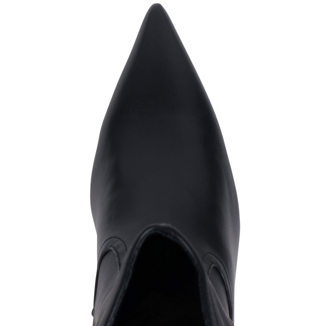 Women’s Vanessa Black Bootie – Pointed Toe Ankle Boots with Sculpted Heel - GISTMI
